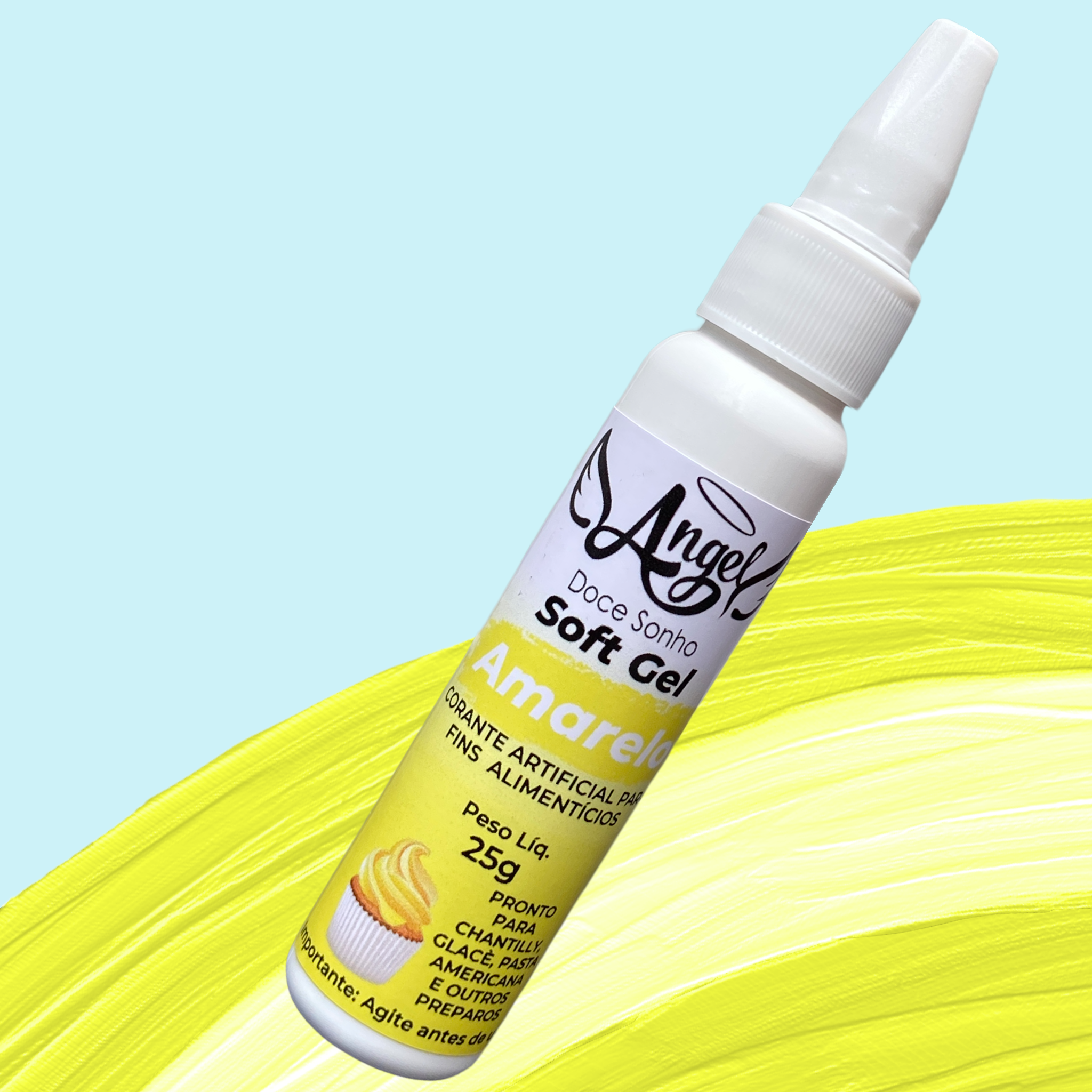 Corante Soft Gel Amarelo Angel Doce Sonho - Angel Doce Sonho